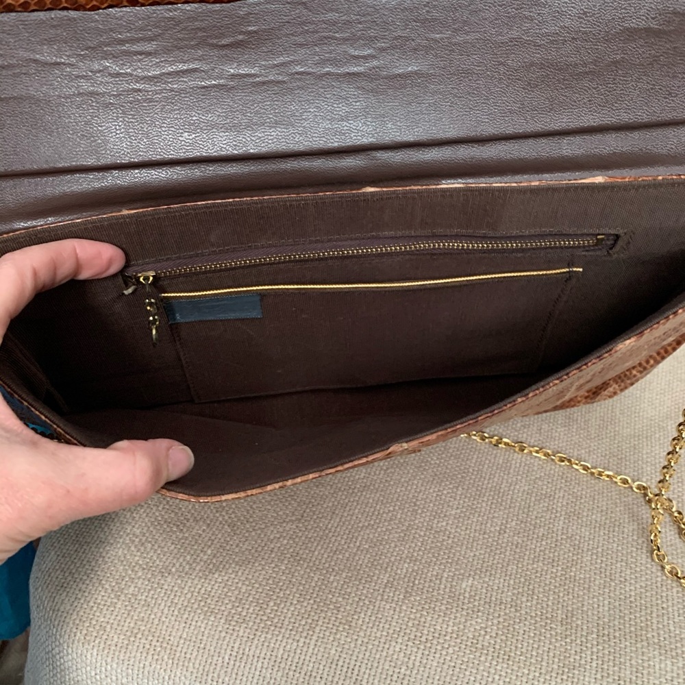 Vintage Caprice Authentic Python Clutch - image 5